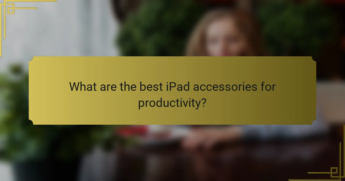 What are the best iPad accessories for productivity?